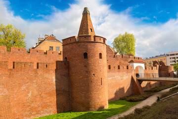 Wall Mural - Barbican fortress in Warsaw