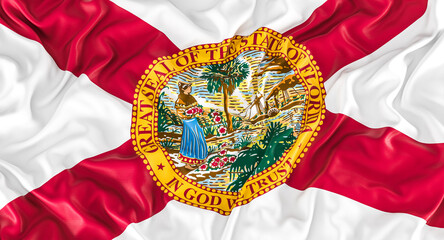 Poster - flag of the us state of florida.