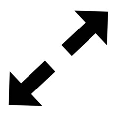 Poster - Expand two diagonal arrow icon 