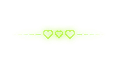 Canvas Print - neon love heart divider