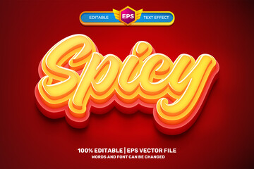 Canvas Print - hot spicy 3D Editable text Effect Style