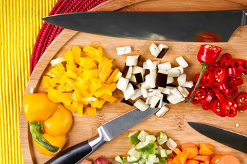 kitchen knife on non isolated background 