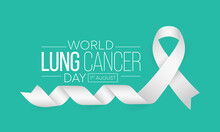 World Lung Cancer Day Is Observed Every Year On August 1st, It Is Cancer That Starts In The Lungs. When A Person Has Cancer, They Have Abnormal Cells That Cluster Together To Form A Tumor. Vector Art