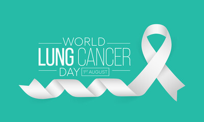 Wall Mural - World Lung Cancer day is observed every year on August 1st, it is cancer that starts in the lungs. When a person has cancer, they have abnormal cells that cluster together to form a tumor. Vector art