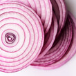 Sliced Red Onion isolated  on white