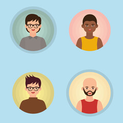 Sticker - icons male avatar