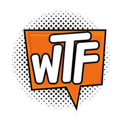 Sticker - wtf speech bubble