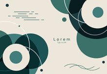 Modern Organic Abstract Background With Shapes And Line Minimalist Style. Vector Illustration