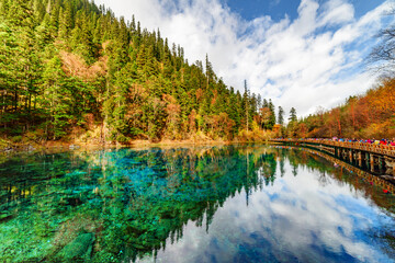 Sticker - View of the Five Coloured Pool (the Colorful Pond)