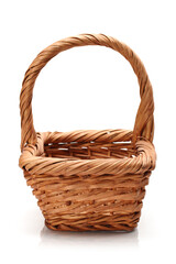 Wall Mural - empty basket on white background