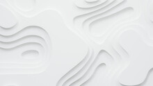Stylish White Abstract Geometric Pattern Background, Wave And Curve Abstract Background.