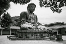 Japan Buddha Statue BW Nobody
