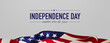 © RocknRoller Studios - Independence Day Banner. Authentic Holiday Background with American Flag on White.