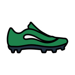 Canvas Print - American Football Boot Icon