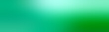 Wide Art Design Pattern Mint Green. Horizontal Gradient Moderate Aquamarine Green. Blurred Colorful Background Flare.