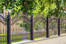 Black Wrought Fence. Iron Fence 