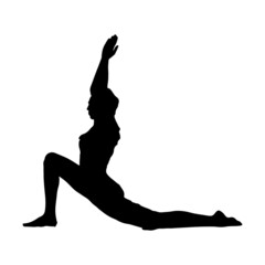 Wall Mural - woman yoga silhouette