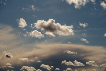 Wall Mural - Cloudy sky photography. Sunset  