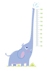 Funny elephant meter wall or height chart