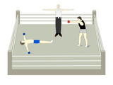Fototapeta  - Boxing knockout