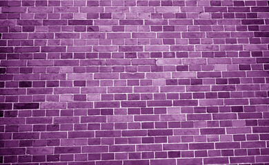 Wall Mural - Pattern of brick wall in purple tone.