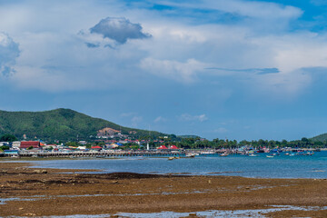 Wall Mural - view of the sea and blue sky in summer