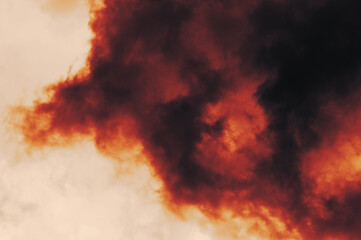Wall Mural - the red sky background looked like smoke and fire. bomb violent. for wallpaper, backdrop and design.