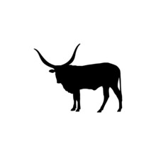 Texas Longhorn Cattle Silhouette Illustration Image Vector High Quality