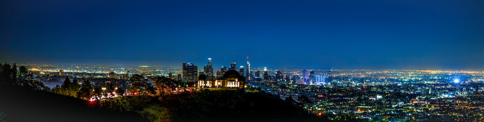 Fototapete - Los Angeles Skyline Panorama