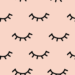 Pattern eyes closed eyelashes dream