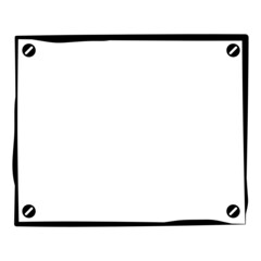 Wall Mural - hand drawn square sign frame