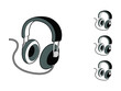© masud - Headphones icon design, simple hedphone symbol, headset vector illustration