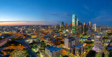 Dallas Skyline At Sunset