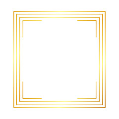 Poster - gold line rectangle frame
