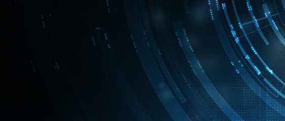 Aufkleber - Abstract tech background. Futuristic technology interface