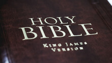 Closeup Shot Of The Holy Bible,  King James Version