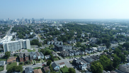 Sticker - Aerial shot of the city of Nashville, Tennessee, United States