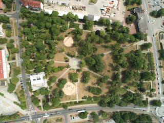 Sticker - Aerial view of urban residential area