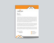 © Mahfuz Hossain - Real Estate Letterhead Design template. Multipurpose Professional corporate modern letterhead design with Yellow, Blue, Green, Red and Black business style print ready for your corporate building
