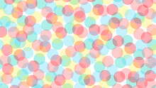 水玉模様の素材Fカラフル　半透明　Polka Dot