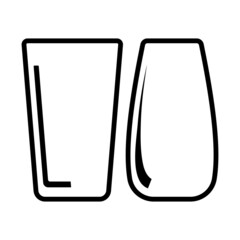 Canvas Print - Two Glasses Icon