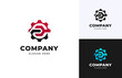 Creative P gears wrench cog wheel tool vector logo design, Modern industrial equipment factory repair logo design