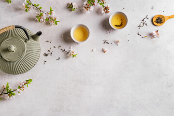 Wall Mural - Green Tea and Cherry Blossom