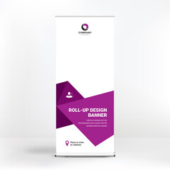 Wall Mural - roll-up banner design, geometric backgrounds for advertising, stand template for exhibitions, semina