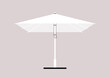 An isolated image of an open beach umbrella, outdoor leisure, sunbathing