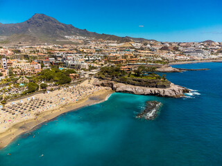 Wall Mural - El Duque beach and coastline in Tenerife. Adeje coast Canary island, Spain