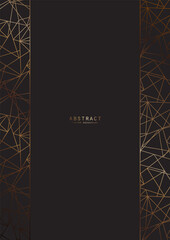 Wall Mural - luxury golden minimalistic geometric a4 template. black premium abstract background design with eleg
