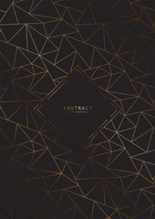 Wall Mural - luxury golden minimalistic geometric a4 template. black premium abstract background design with eleg