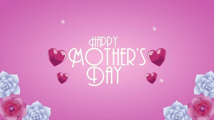 Sticker - happy mothers day lettering animation