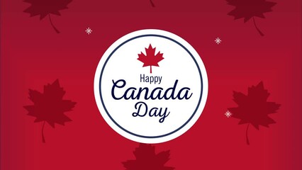 Poster - happy canada day lettering animation